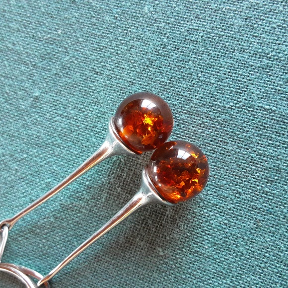 COPY - Amber earrings/ sterling silver earrings - Picture 4 of 11